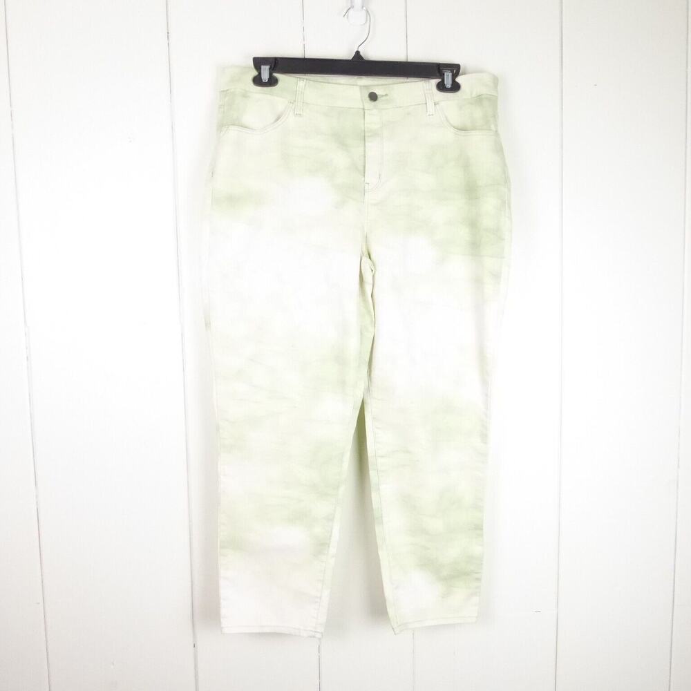 Chicos Pants SZ 3 US XL/16 Tie Dye Perfect Stretch Slim Leg Ankle Crop High Rise